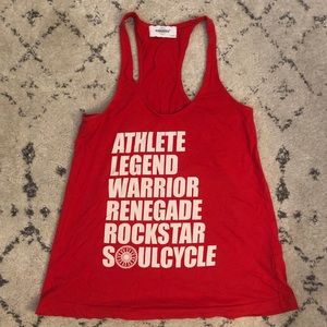 SoulCycle Red Motto Tank Top
